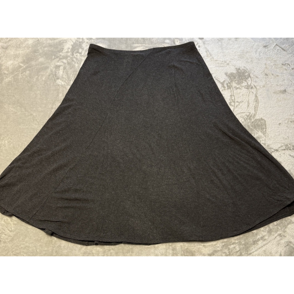 Eileen Fisher Washable Crepe Viscose Jersey Calf Length A-Line Skirt Size S - Picture 8 of 8
